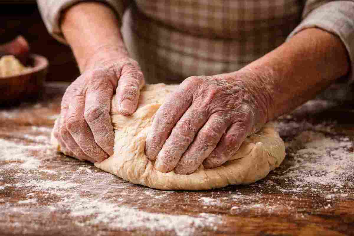 Nonna che impasta