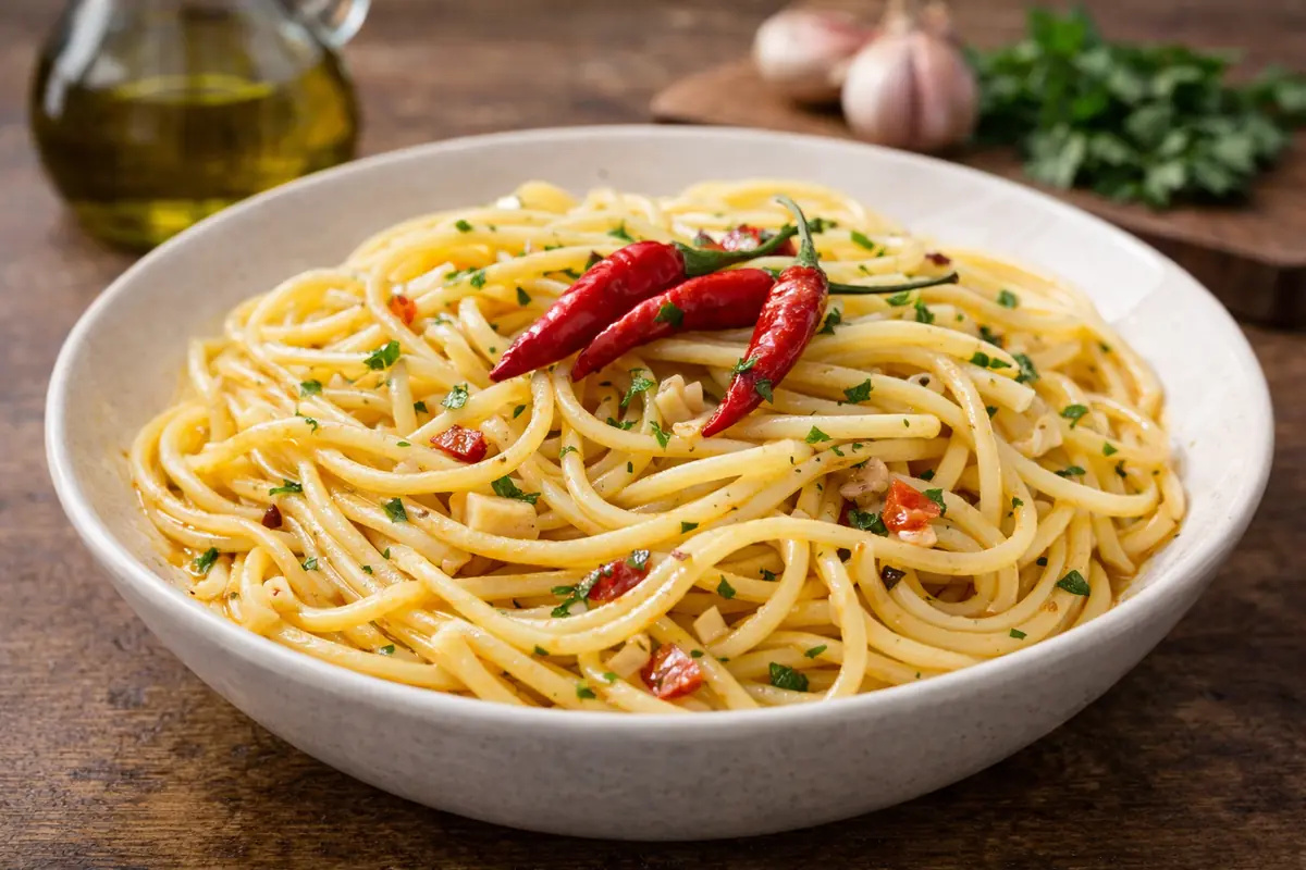 Spaghetti aglio, olio e peperoncino